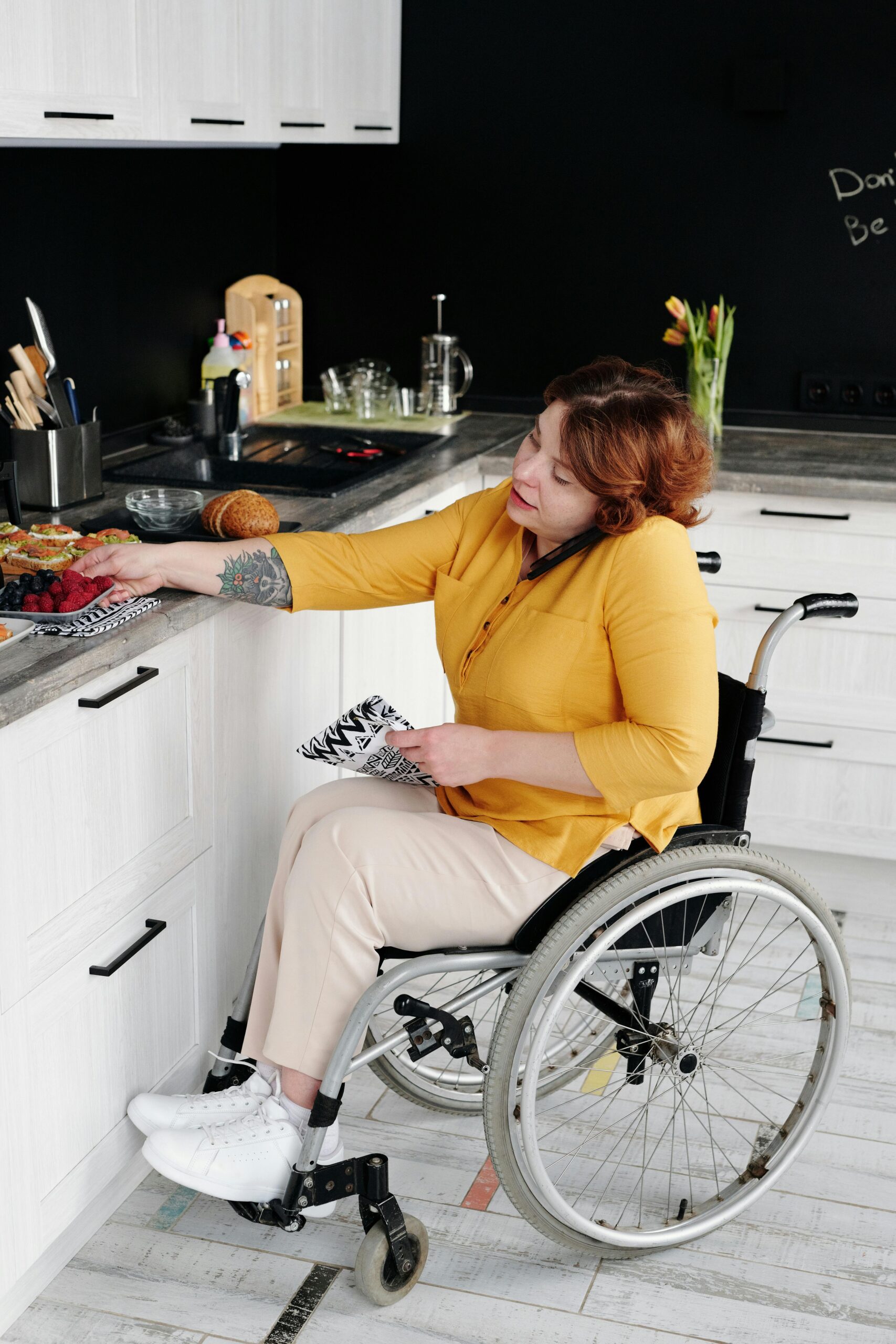 An accessible kitchen designed for wheelchair users